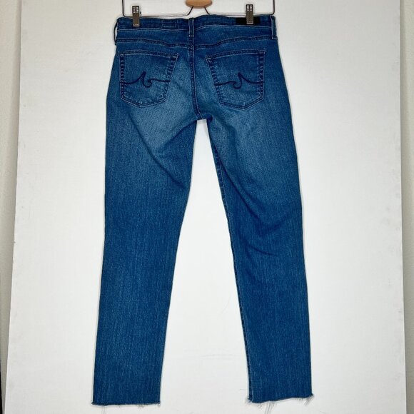 AG The Stilt Cigarette Leg Raw Hem Denim Jeans 27 - Picture 4 of 7